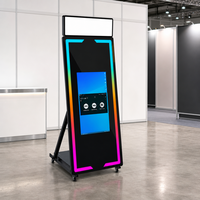 Miroir Photobooth en Gros avec Écran Tactile 43 Pouces, Cabine Photo Portable, Machine Photobooth Magique pour Selfie