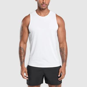 เสื้อกล้ามออกกำลังกายผู้ชายแบบสลิมฟิต ผ้าคอตตอนผสมสแปนเด็กซ์ แบบเรียบ ไม่มีลาย สำหรับฟิตเนส ยิม หรือทำงาน  รับผลิตตามสั่งขายส่ง - Product Image 4