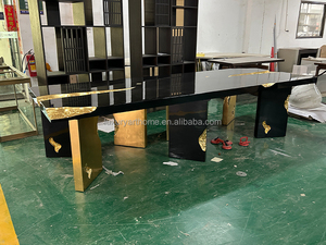 Ý Thiết kế bàn ăn lớn đặt hiện đại sang trọng phòng ăn đồ nội thất hình chữ nhật Gỗ Óc Chó gốc Veneer hàng đầu bàn ăn - Product Image 2