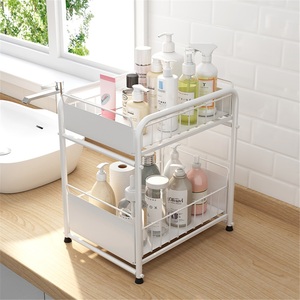 Modern Stainless Steel Kitchen <b>Sink</b> <b>Racks</b> Non-Folding Double-Tier Seasoning Storage Waterproof Towel <b>Rack</b> - Product Image 5