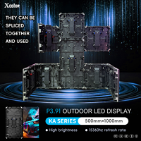 Écran LED publicitaire de location P2.6 P2.9 en aluminium moulé sous pression, magnétique, pour intérieur et extérieur, 500x1000mm