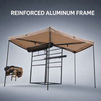 Auvent latéral de voiture 270 degrés à double poteau avec éclairage et auvent en forme d'éventail, en tissu Oxford imperméable, idéal pour le camping et les SUV – Vente directe usine