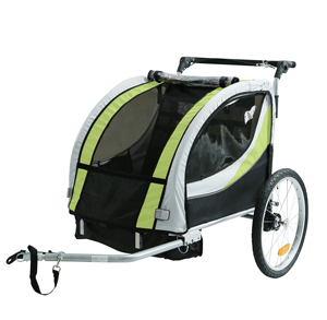 Remolque de Bicicleta Ajustable para Bebés <span class=keywords><strong>Gemelos</strong></span>, Cochecito para Bebés, para Viajes y Campamentos - Product Image 3
