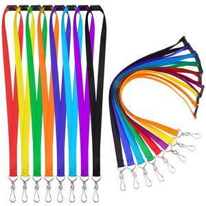 Wholesale Colorful Lanyards Flat Neck Straps with Swivel Hook for Keys ID Badge Holders