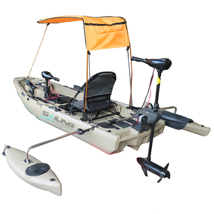 Kayak de pêche modulaire amovible de 3 mètres, nouveau design, avec chaise et pagaie, 3 pièces, petit, 1 personne, pour la pêche en mer, bateau pliable à assise surélevée - Product Image 1