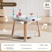 Transat bébé avec fonction musicale, bureau d'activités et aire de jeu 2-en-1 pour l'éveil précoce