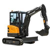 Pengiriman Gratis Excavator Mini Crawler Fullwin 3 Ton dengan Mesin & Motor Bertenaga Tinggi, Bucket Gratis, Harga Terjangkau