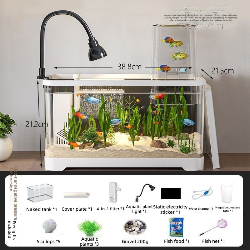 White  Negative Pressure Tank Aquarium