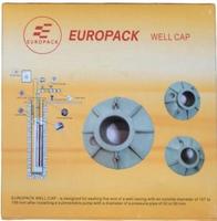 Capot de puits pour pompe submersible de 4 pouces - Couvercle de puits en PRV pour forage de 107-159 mm avec joint d'étanchéité pour tuyau de pression de 32/50 mm