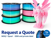 Filament PETG semi-transparent 1,75 mm 1 kg, dégradé multicolore, filament d'imprimante 3D Yiqiu3D pour abat-jour, Bambu Lab & Creality