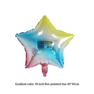 อุปกรณ์ตกแต่งงานวันเกิด ลูกโป่งฮีเลียมรูปดาว 18 นิ้ว ลูกโป่งฟอยล์อะลูมิเนียมรูปดาวห้าแฉก - Product Image 2