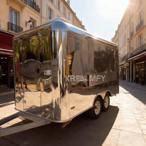 รถขายอาหารเคลื่อนที่แบบกำหนดเองได้ พร้อมอุปกรณ์ร้านอาหารครบครัน สำหรับขายป๊อปคอร์น ชาไข่มุก และอื่นๆ - Product Image 4