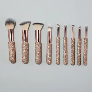 30pcs 28pcs Bundle Professional Glam Brush Set Bling Portable Custom Logo Mini Makeup Brush Sets Kit