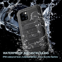 Étui étanche Wolf Warrior pour téléphone compatible avec iPhone 14/7/11/12/13/X/XR Outdoor Sports Metal Protective 7 Plus XR