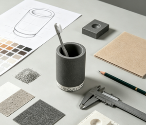 Ensemble d'accessoires de salle de <span class=keywords><strong>bain</strong></span> en résine Terrazzo moderne pour hôtel, vente en gros - Product Image 3