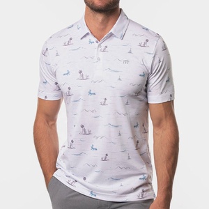 Trắng Golf Polo Không Có Tối Thiểu Tùy Chỉnh Polo Áo Sơ Mi Với Thăng hoa In Ấn Biểu Tượng Tùy Chỉnh Golf Áo Sơ Mi Cho Nam Giới - Product Image 2