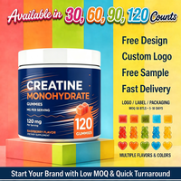 Gummies de créatine monohydrate 8000 mg avec L-carnitine, BCAA et Taurine pour la croissance et la force musculaires, sans sucre