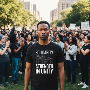 T-shirt Solidarity Strength In Unity per adulti, unisex, girocollo, manica corta, per attività promozionali - Product Image 2