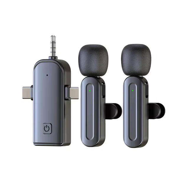 Wireless Lavalier Lapel Microphone Type C iPhone Android Camera PlugPlay Professional Noise Reduction Recording Clip Mic