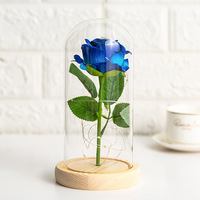 Rote Rose in Glaskuppel zum Muttertag Einzigartige Geschenke Konservierte Rosen Ewige Blumen Dekoration Konservierte Blumen