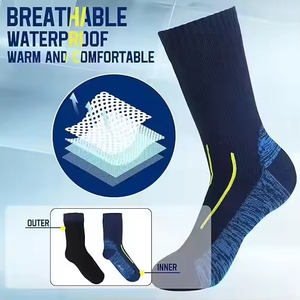 Custom Logo Merino Wool Waterproof <b>Running</b> <b>Socks</b> for Men Outdoor Climbing Diving Hiking and Athletic Sports - Product Image 3
