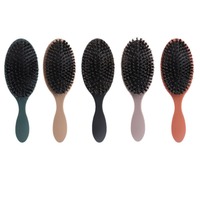Brosse de soin des cheveux personnalisée EUR populaire Brosse de massage pour les frisottis Coussin ovale Brosse à cheveux en nylon à poils sauvages avec manche en caoutchouc