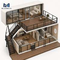 Maison capsule en acier de 40 pieds meublée, villa préfabriquée, maison verte avec design moderne, double isolation pour hôtels