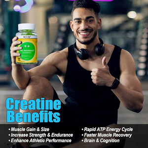 Alta calidad Pre-entrenamiento Energía Metabolismo más rápido Gummy Pre-entrenamiento Suplemento Creatina Monohidrato Gummies - Product Image 4