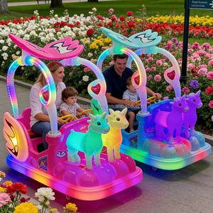 Voiture licorne pour adultes et enfants, voiture tamponneuse électrique adaptée aux parcs extérieurs et aux parcs d'attractions, alimentée par batterie - Product Image 4