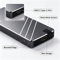 Disque dur externe portable noir 1 To SSD USB 3.0 Type C 500 Go 1 To 2 To 4 To pour smartphones et ordinateurs portables, directement de l'usine