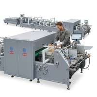 Plietteuse-colleuse automatique de cartons JY650 à pulvérisation haute vitesse, pliage de précision, collage fiable, impression avancée pour sacs plastiques et produits alimentaires