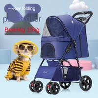 Poussette pliable légère pour animaux de compagnie, chien, chat, cage de transport pour animaux de compagnie, transport universel, poussette pliable, voyage, petits animaux