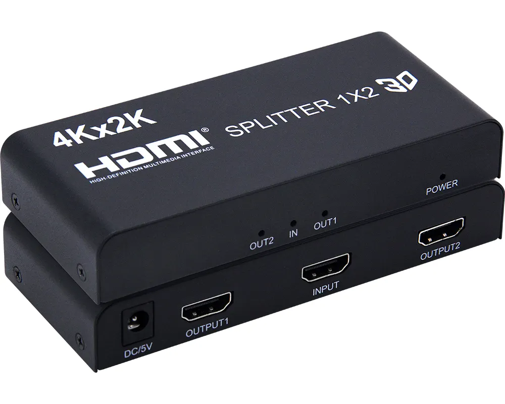 HDMI RCA/ VGA ספליטר 1X4 V1.4 30HZ 1 ב 4 החוצה עם מלא 3D,4KX2K