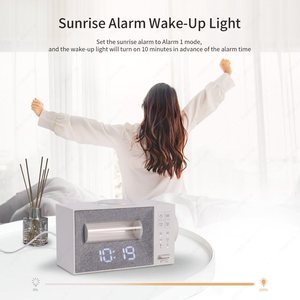Nouvelle Lampe de Chevet à Bruit Blanc 2026 <span class=keywords><strong>avec</strong></span> Recharge Magnétique Sans Fil, <span class=keywords><strong>Réveil</strong></span> Lumineux, Double Alarme, Contrôle Tactile et Veilleuse Ambiante - Product Image 4