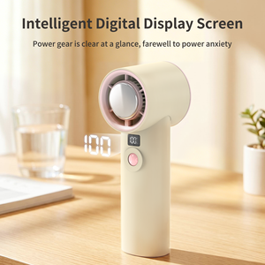 Ventilateur électrique portable OEM personnalisé avec logo, haute vitesse, rechargeable, avec fonction Power Bank, pour le refroidissement en extérieur et les voyages - Product Image 2