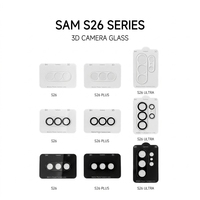Protection d'écran en verre trempé Samsung S26 HD anti-rayures et anti-éclats avec film pour objectif d'appareil photo