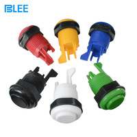 Interrupteur à bouton-poussoir Blee, diamètre 28 mm, hauteur 45 mm, accessoires pour console de jeu en plastique, style américain, bouton court