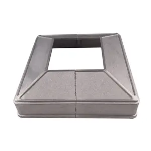 Fence Post Design Aluminum Fence Post Base Cover Aluminum Die Cast Base Plate Cover 2-1/2'' Fence Cover