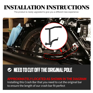 Protections de sacoches de moto, barres anti-chute <span class=keywords><strong>pour</strong></span> Harley Touring Street Glide Electra Glide Road King 2009-2024 - Rails gauche et droit - Product Image 4