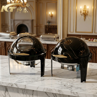 Réchauds alimentaires professionnels en acier inoxydable 6L, ensemble de plats de maintien au chaud pour buffet, équipement de restauration pour fêtes et événements, énergie A++