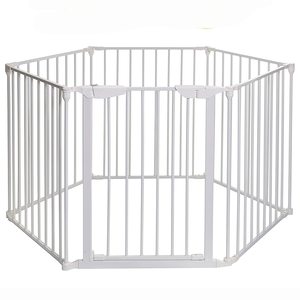 Recinto di Sicurezza Extra Largo da 70 a 505 cm per Animali Domestici con Cancello Auto-Chiudibile, Doppio Sistema di Bloccaggio, Pieghevole a 8 Pannelli in Ferro Ecologico - Product Image 1