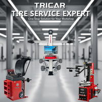 Tricar 2026 Stock d'usine : Combo Démonte-pneus automatique, Équilibreuse de pneus et Aligneur de roues 3D