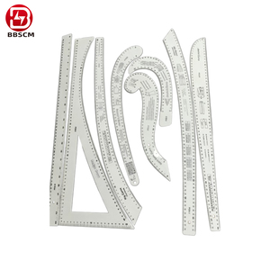 Kit de règles de couture en acrylique : Règles courbes françaises pour tailleurs et designers – Guides de précision pour la création de patrons - Product Image 1