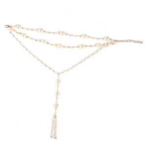 बोहेमियन बहुपरत लटकन मोती पायल महिलाओं के साथ पैर आभूषण ग्रीष्मकालीन सेक्सी मोती मनका पायल पैर की अंगुली की अंगूठी - Product Image 4