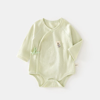 Ropa de Bebé Niña Recién Nacida, Mono Triangular de Tela Modal Personalizada, Mono Triangular con Estampado Animal para Primavera y Otoño