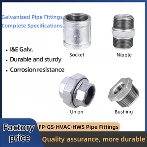 UL 주조 가단성 철 파이프 피팅 저압 물 파이프 액세서리 용 OEM FM-90 도 팔꿈치 감소 젖꼭지 - Product Image 6