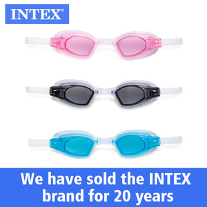 INTEX 55682ฟรีสไตล์กีฬาแว่นตาดำน้ำตลกว่ายน้ำป้องกันแว่นตาดำน้ำสีชมพูสีดำสีฟ้าสนุกว่ายน้ำแว่นตา - Product Image 2