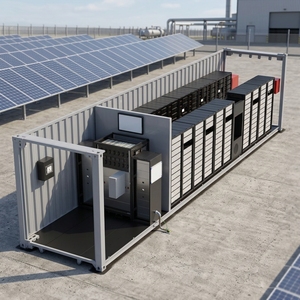 Sistema de Almacenamiento de Energía Solar Híbrido Comercial BESS de 10 y 20 pies para Contenedores, con Batería y Protección IP54, para Respaldo de Energía y Power Bank - Product Image 1
