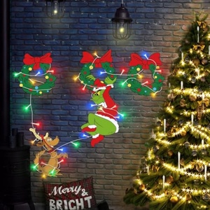 Panneau de Noël extérieur en PP avec piquets pour clôture de jardin, décoration de fête, service de découpe personnalisé - Product Image 3