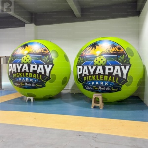 Pelota inflable gigante <span class=keywords><strong>de</strong></span> pickleball <span class=keywords><strong>de</strong></span> 3 m y 10 pies con luces LED, llamativa, para parques <span class=keywords><strong>de</strong></span> <span class=keywords><strong>atracciones</strong></span>/promoción <span class=keywords><strong>de</strong></span> partidos comunitarios - Product Image 2
